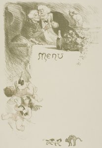 Menu Henriot tekijältä Théophile Alexandre Pierre Steinlen