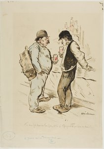 Teet meidät kurjiksi Csarillasi, ansaitsetko sillä koskaan tarpeeksi, jotta voit ostaa itsellesi juoman tekijältä Théophile Alexandre Pierre Steinlen