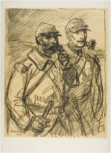 Kaksi sotilasta tekijältä Théophile Alexandre Pierre Steinlen