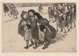 Tulossa koulusta tekijältä Théophile Alexandre Steinlen