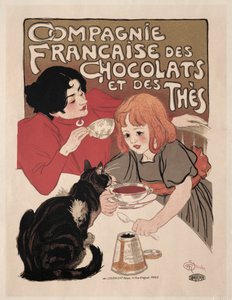 Compagnie Française des Chocolate et des Thés (Ranskalainen suklaa- ja kinkkukonserni) tekijältä Théophile Alexandre Steinlen