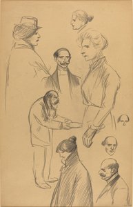 Figuuritutkimukset [verso] tekijältä Théophile Alexandre Steinlen