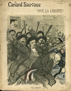 Steinlenin (1859-1923) kuvitus The Wild Duckin kanteen tekijältä Théophile Alexandre Steinlen