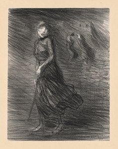 Kadulla (Dans la Rue) tekijältä Théophile Alexandre Steinlen