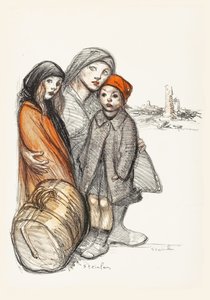 Aisne tuhoutui. Sotahyväntekeväisyys tuhoutuneiden kotien jälleenrakentamiseen, 1918. tekijältä Théophile Alexandre Steinlen
