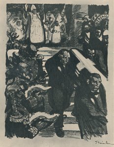 Rochefort kuolee, 1898, 1919 tekijältä Théophile Alexandre Steinlen