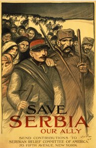 Pelasta Serbia liittolaisemme, lähetä lahjoituksia Serbian Relief Committee of Americalle, pub. Ranska, 1916