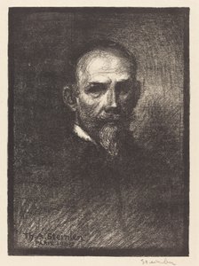 Omakuva Steinlen edestä, pää suorassa, 1905. tekijältä Théophile Alexandre Steinlen