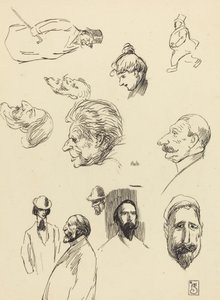 Figuurit ja päät, 1800-luvun loppu - 1900-luvun alku. tekijältä Théophile Alexandre Steinlen