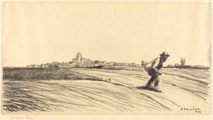 Kulkuri ja Bundle tekijältä Théophile Alexandre Steinlen