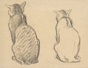 Kaksi tutkimusta kissasta, 1900-luvun alku tekijältä Théophile Alexandre Steinlen