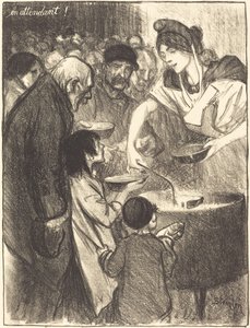 Odottaa (en hoitaja) tekijältä Théophile Alexandre Steinlen