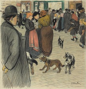 Katsomassa yleisöä tekijältä Théophile Alexandre Steinlen