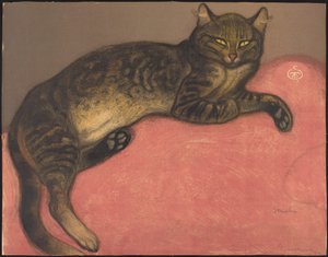 Talvi: Kissa tyynyllä tekijältä Théophile Alexandre Steinlen