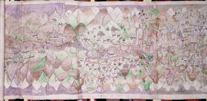Tsari rongkorin keskiosa (maalattu kangas) tekijältä Tibetan School