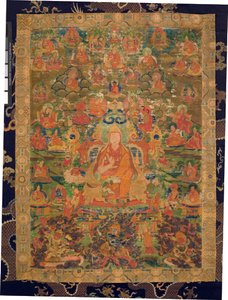 Kolmas Panchen Lama Losan Penden Yeshe (guassi kankaalla) tekijältä Tibetan School
