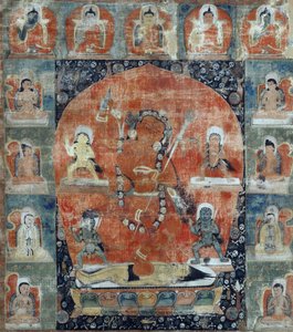 Tiibetin kulttuuri: Samvara Mandala (yksityiskohta). Thangka tekijältä Tibetan School