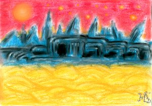 Alien Cityn auringonlasku