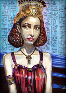 Majesteettinen egyptiläinen kuningatar