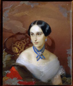 Natalia Pushkina Lanskajan muotokuva (Natalia Nikolayevna Gontcharova tekijältä Timofei Andreyevich Neff