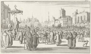 Paavi Urbanus II saarnaa ensimmäistä ristiretkeä 1683 tekijältä Timotheus Ten Hoorn