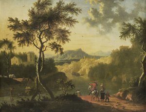Italian maisema tekijältä Timotheus de Graef (attributed to)