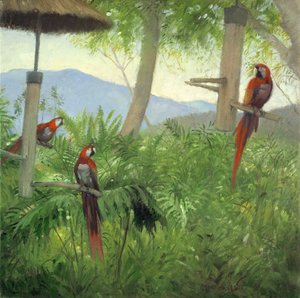 Vuoristolinnut, 2001 (öljy kankaalle) tekijältä Timothy Easton