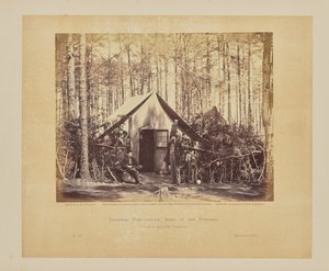 Potomacin armeijan yleinen postitoimisto, Brandy Station, Virginia. tekijältä Timothy H. OSullivan
