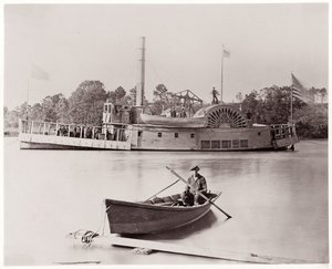 U.S. Gunboat, 1861-65 (albuminhopeapainatus lasinegatiivista)