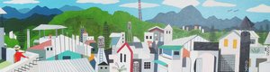 Taitung kaupungin katto, 2012, öljy kankaalle tekijältä Timothy Nathan Joel