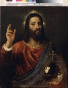 Salvator Mundi (maailman pelastaja), noin 1570 (öljy kankaalle).