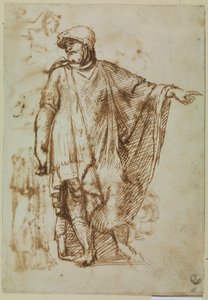 Soldier with Mantel (kynä ja tussi paperille)