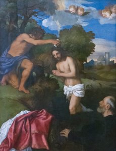 Kristuksen kaste, n. 1512 (öljy puulle) tekijältä Titian (c.1488 1576)