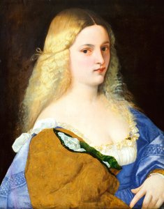 Violante, kirjoittaja Titian (n. 1490-1576), öljy kankaalle, 64x51 cm tekijältä Titian (c.1488 1576)