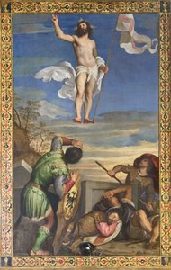 Jeesuksen ylösnousemus tekijältä Titian (c.1488 1576)