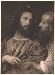Saksan kieli: Der Zinsgroschen The Tribute Money (Kunnianosoitusrahat) tekijältä Titian