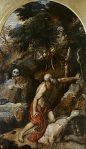 Katuva pyhä Hieronymus, n. 1550. tekijältä Titian
