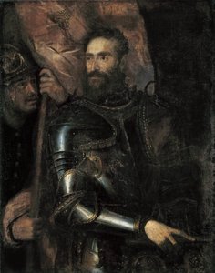 Pier Luigi Farnesen muotokuva 1503-1547, n. 1546. tekijältä Titian