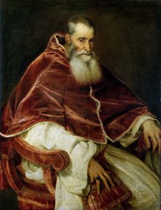 Paavi Paavali III:n muotokuva, 1543. tekijältä Titian