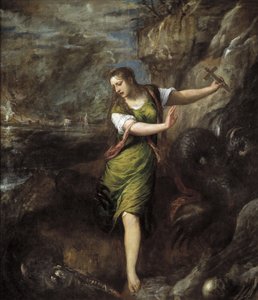 Pyhä Margareta, n. 1565 tekijältä Tiziano Vecelli