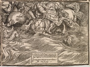 Faraon armeijan upotus Punaisellemerelle tekijältä Titian