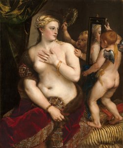 Venus peilin kanssa, c. 1555. tekijältä Titian