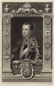 Espanjan kuninkaan Philip II:n muotokuva tekijältä Tiziano Vecelli