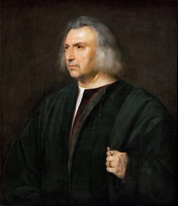Muotokuva lääkäri Gian Giacomo Bartolotti da Parmasta - Titian (1488-1576). Öljy kankaalle, n. 1515. Mitat : 88x75 cm. Taidehistoriallinen museo, Vienne tekijältä Tiziano Vecelli