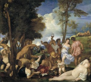 Andrianin bakkanaali, 1523-1526 tekijältä Tiziano Vecelli
