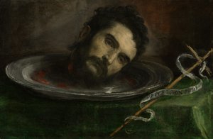 Johannes Kastajan pää, 1500-luvun lopulla tekijältä Tiziano Vecelli