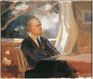 Suomi, Turku, Jean Christian Julius Sibeliuksen muotokuva tekijältä Toivo Santeri Salokivi