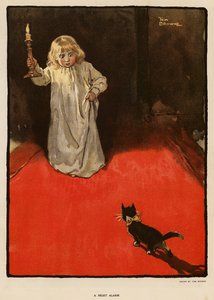 Yöhälytys (väri litho) tekijältä Tom Browne