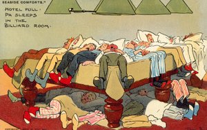 Hotel Full, isä nukkuu biljardihuoneessa (chromolitho) tekijältä Tom Browne