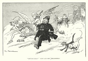 "Eikö olekin hauskaa!" Tony nauroi iloisesti (litho) tekijältä Tom Browne